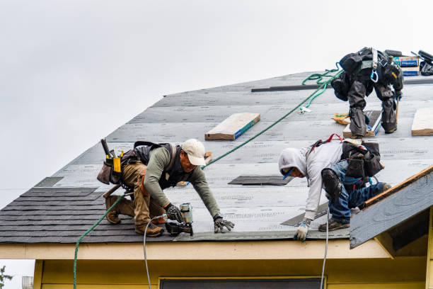 Professional Gutter Installation technician working in Mosinee, WI